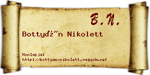 Bottyán Nikolett névjegykártya