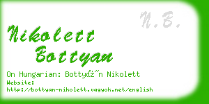 nikolett bottyan business card